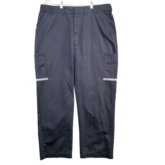 FedEx Stan Herman Men's Reflective Work Uniform Pants Blue Size 40Rx29 - Picture 1 of 11